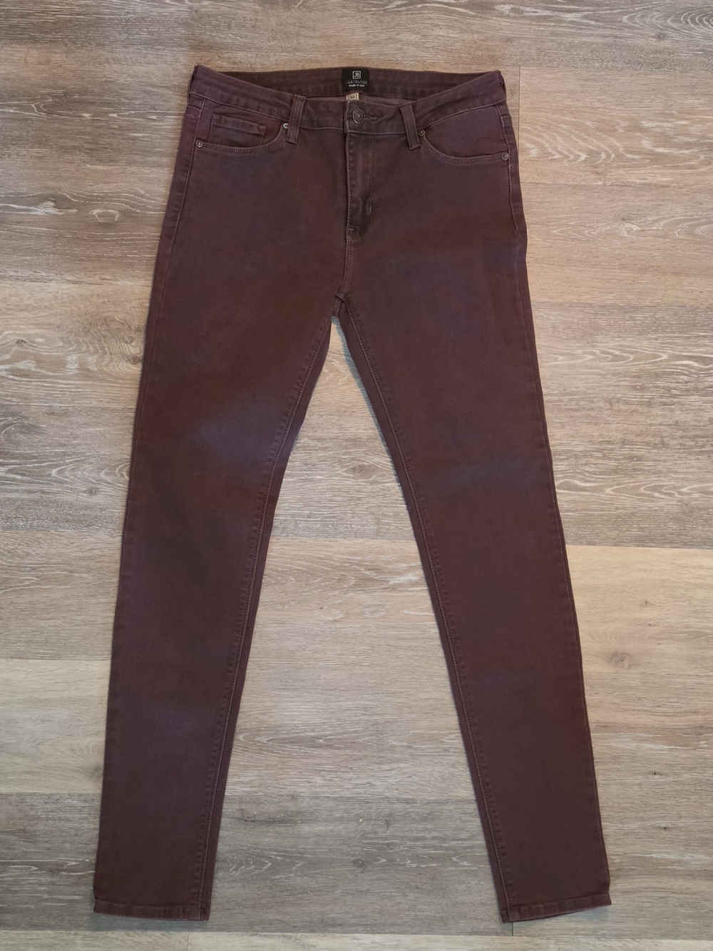 Just Black Skinny Jeans - Deep Plum Size 30